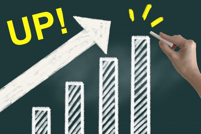 右肩上がりのグラフ